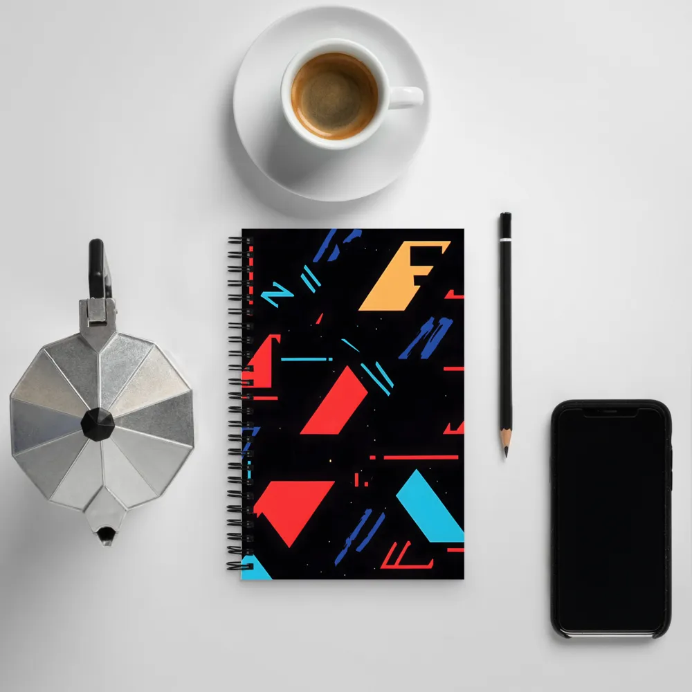 Dynamic Geometric Harmony | Spiral Notebook