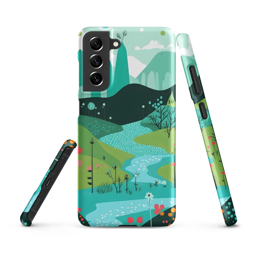 Whimsical River in a Lush Landscape