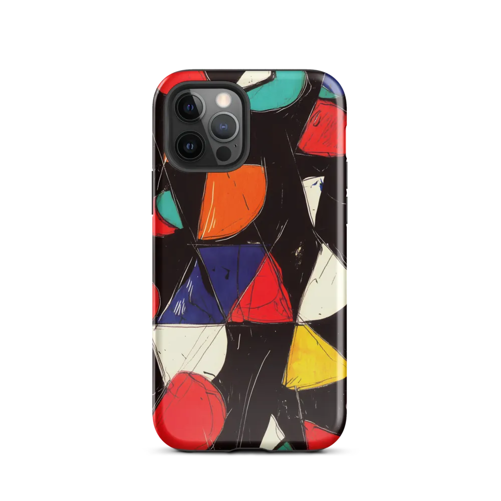 Vibrant Geometric Symphony | Phone Case |  12 Pro | Tough Case | Glossy