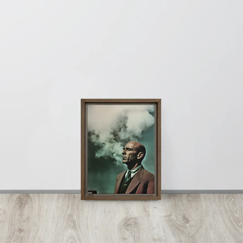 Clouded Thoughts | Canvas with Brown Frame | 9″×12″