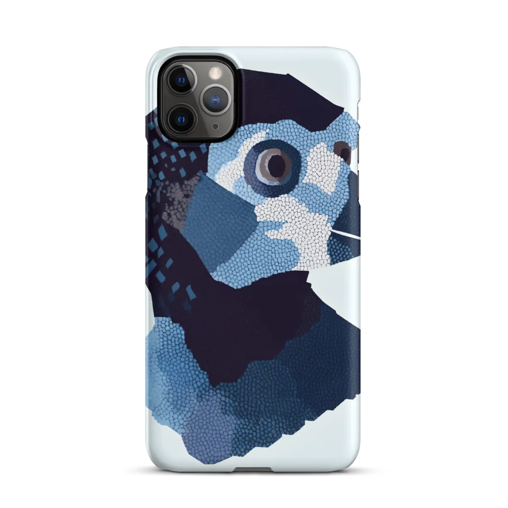 Abstract Avian Portrait in Blue