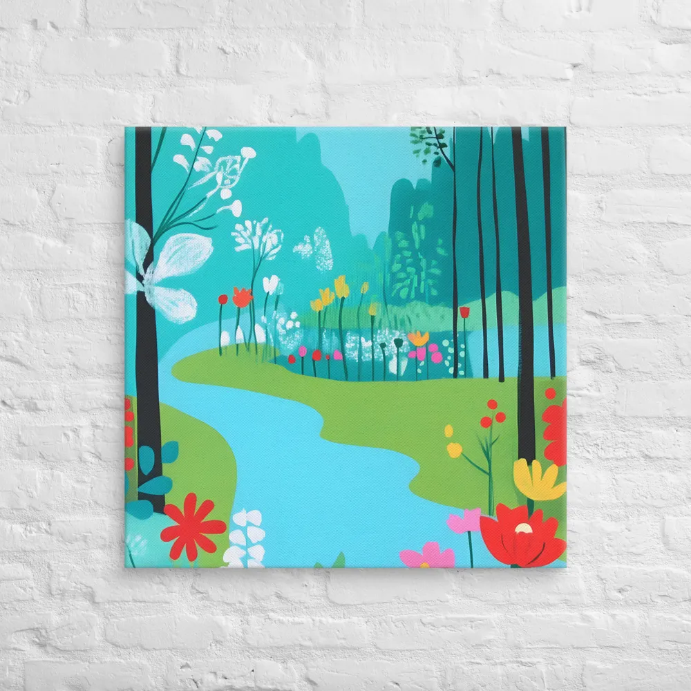 Whispers of Spring: A Colorful Retreat | Canvas | 30″×30″
