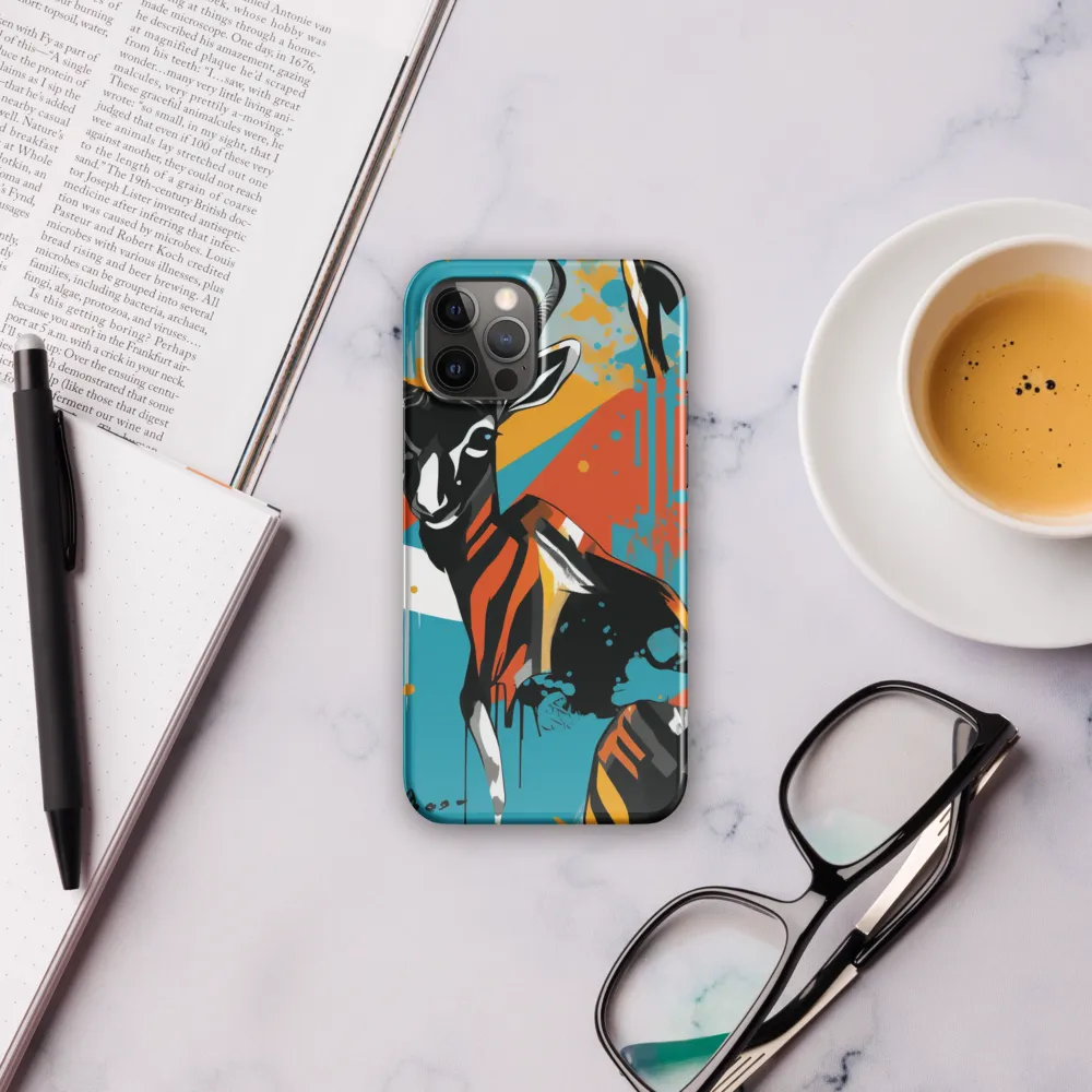 Dynamic Antelope in Vivid Abstract