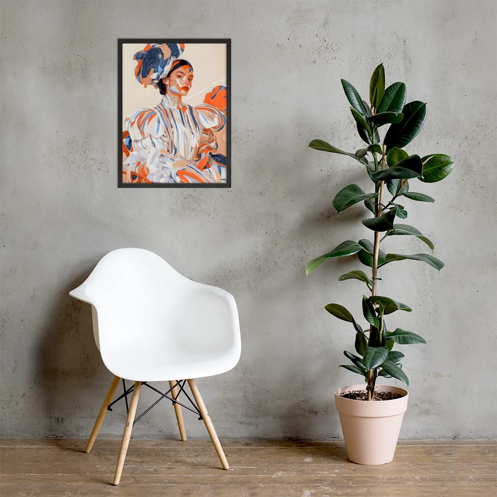Vibrant Elegance | Poster with Black Frame | 18″×24″