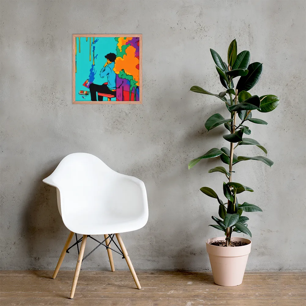 The Artist Within | Poster with Red oak Frame | 18″×18″
