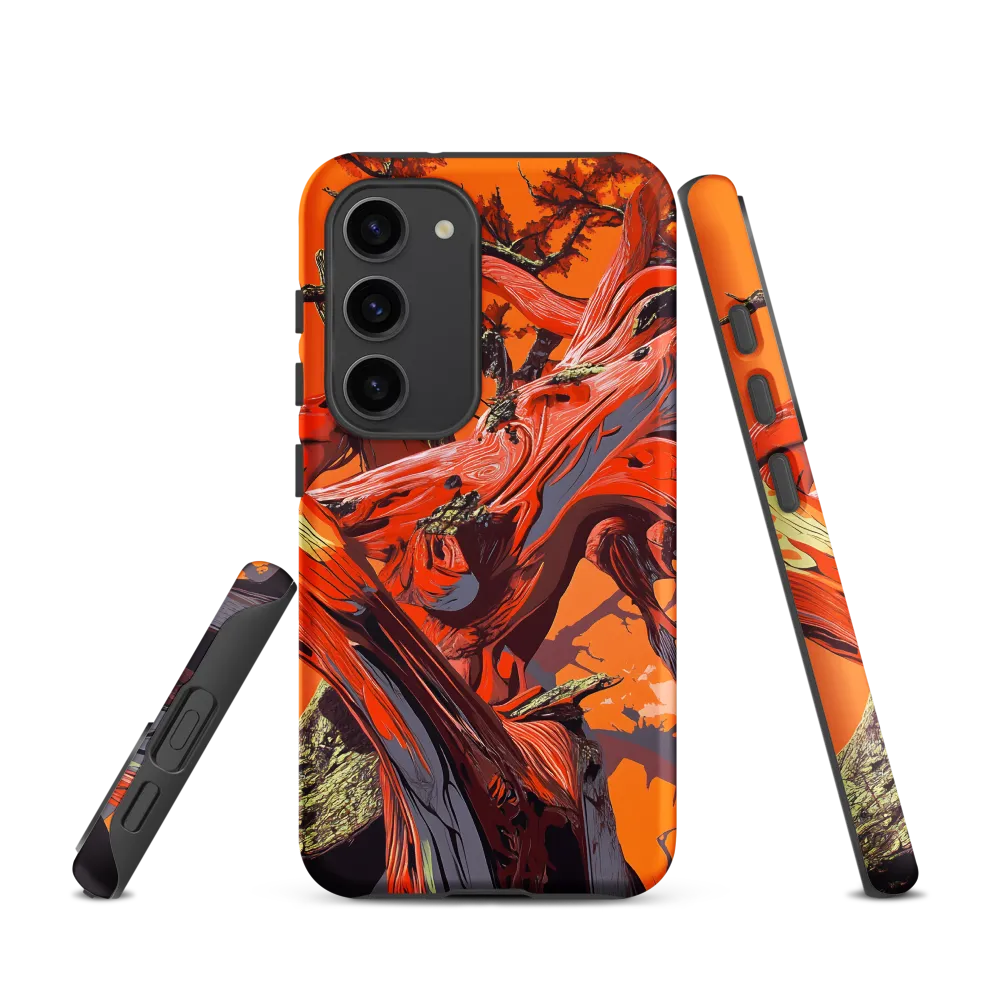 Life in Motion: An Abstract Tree | Phone Case |  S23 | Tough Case | Matte