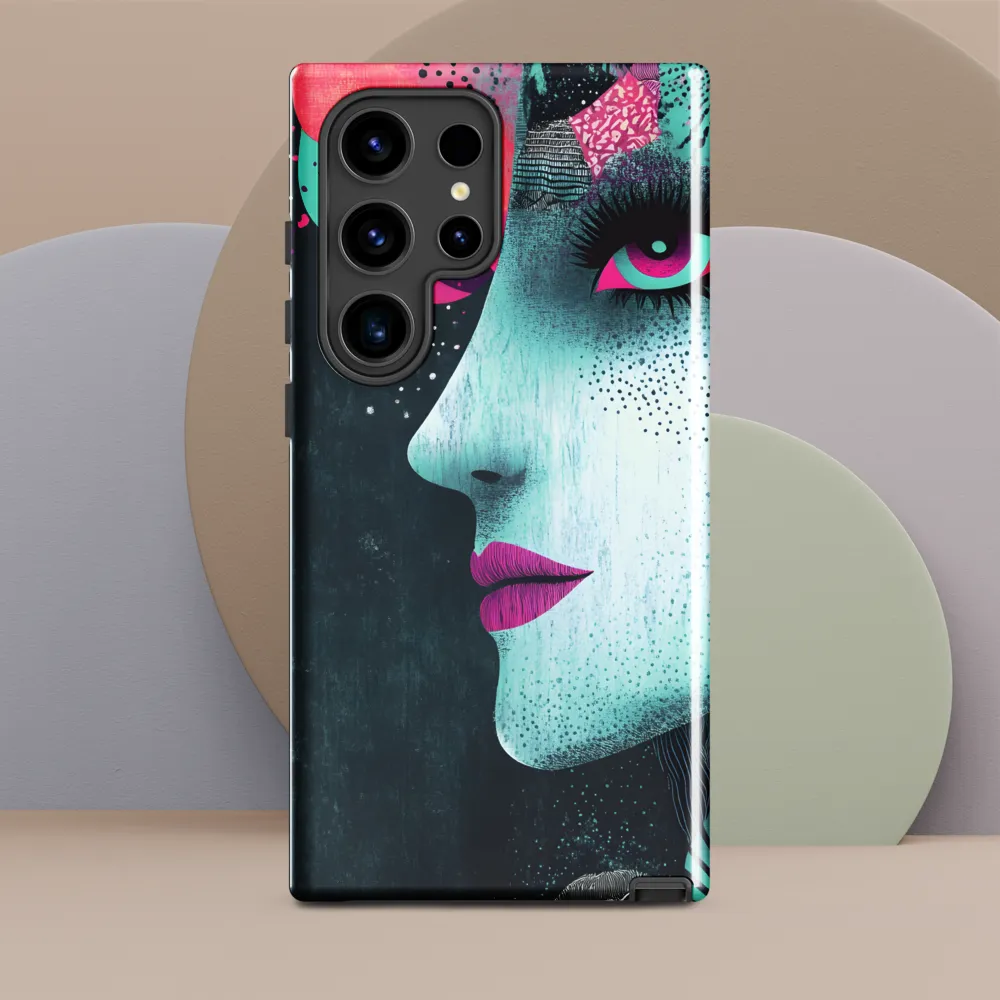 Mystical Beauty in Blue and Pink | Phone Case |  S24 Ultra | Tough Case | Glossy