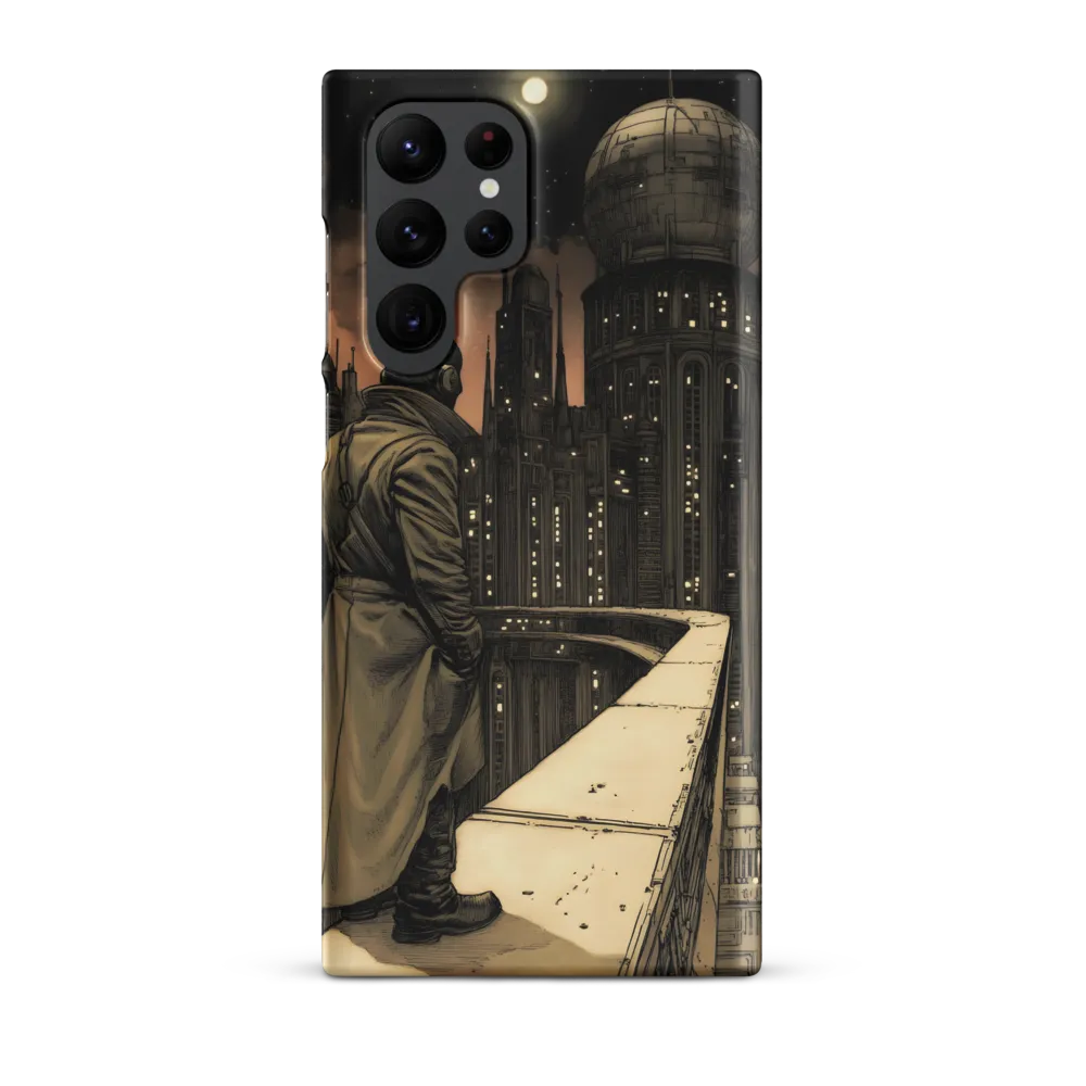 A Contemplative Gaze Over the Futuristic Metropolis