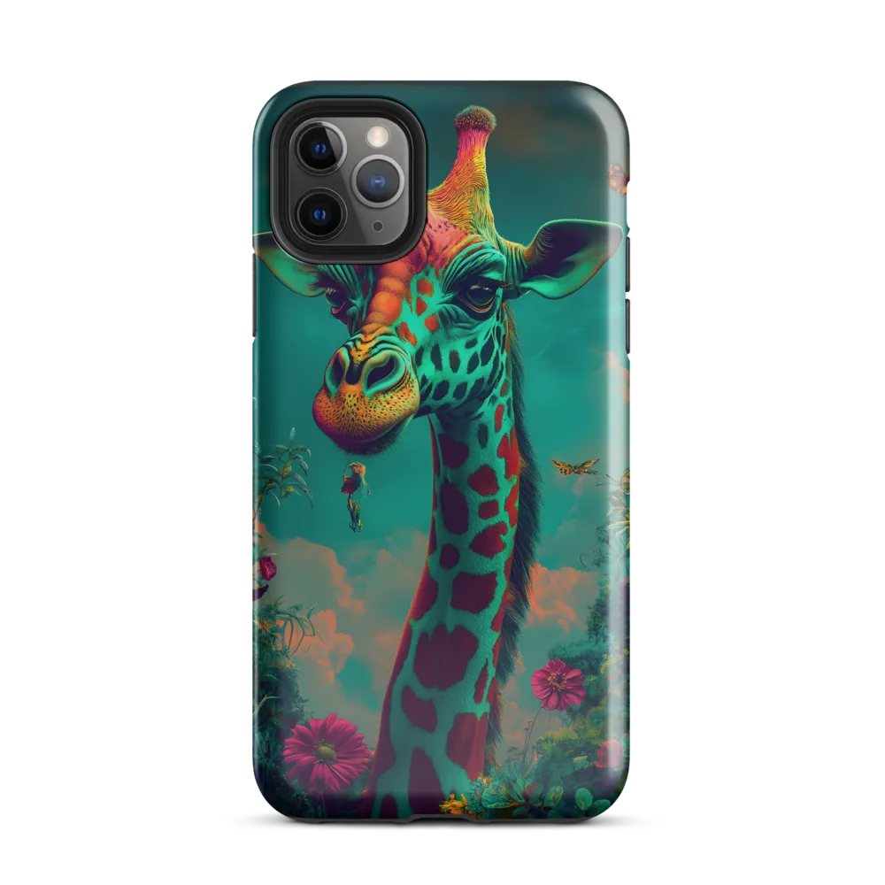 Whimsical Giraffe Among Blossoms | Phone Case |  11 Pro Max | Tough Case | Glossy