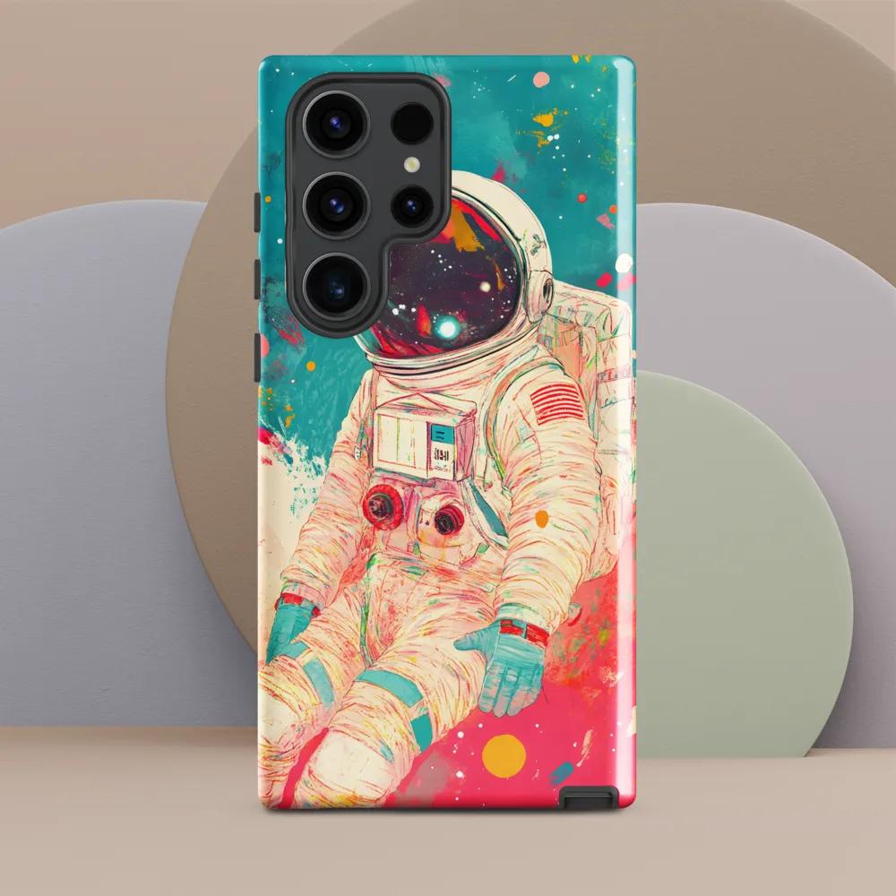 Cosmic Explorer: An Astronaut's Journey | Phone Case |  S23 Ultra | Tough Case | Glossy