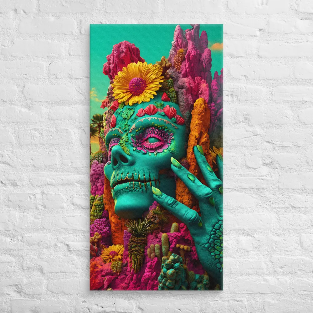 Ethereal Skull Garden | Canvas | 20″×40″