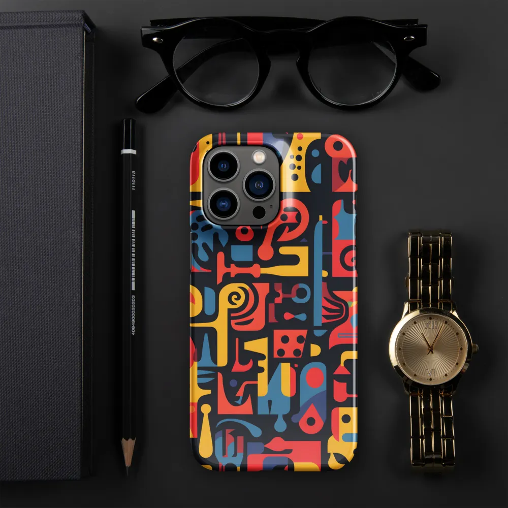 Mosaic of Playful Patterns | Phone Case |  14 Pro Max | Snap Case | Glossy