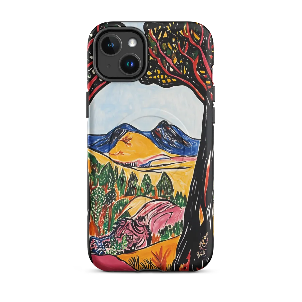 Vibrant Nature's Embrace | Phone Case |  14 Plus | MagSafe® Tough Case | Matte
