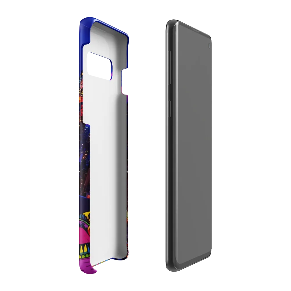 Neon Twilight: A City in Vibrance | Phone Case |  S10 Plus | Snap Case | Glossy