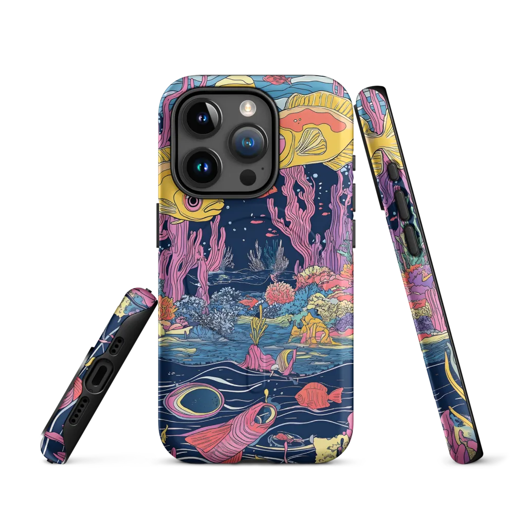 Underwater Dreamscape: A Playful Encounter | Phone Case |  15 Pro | MagSafe® Tough Case | Matte