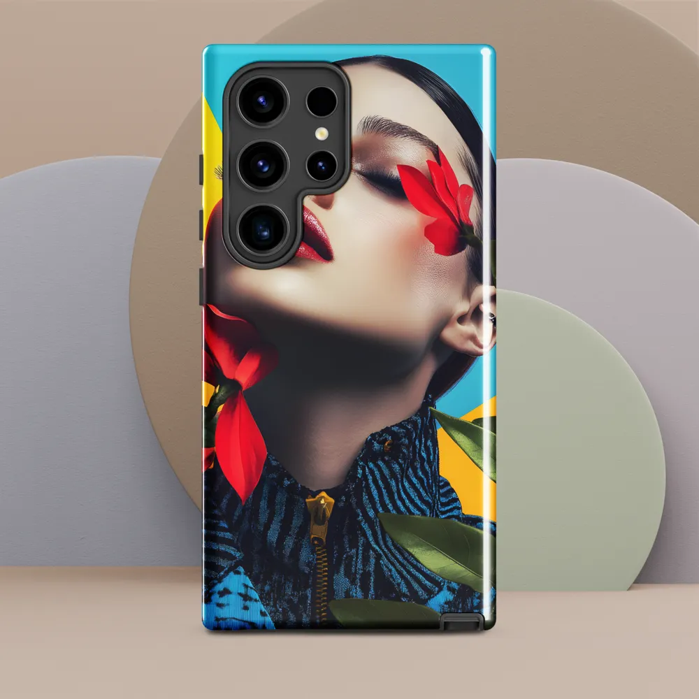 Floral Serenity: A Contemporary Portrait