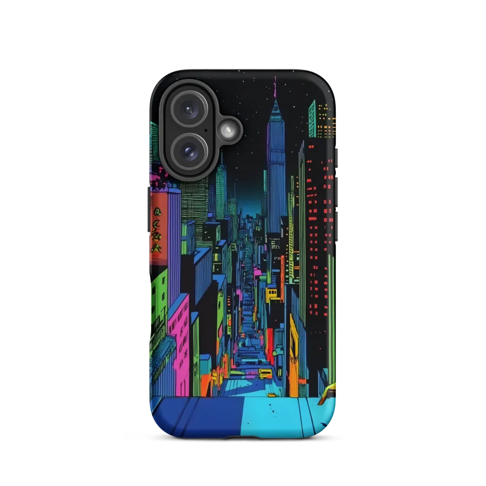 Neon Dreams of a Futuristic City | Phone Case |  16 | Tough Case | Matte