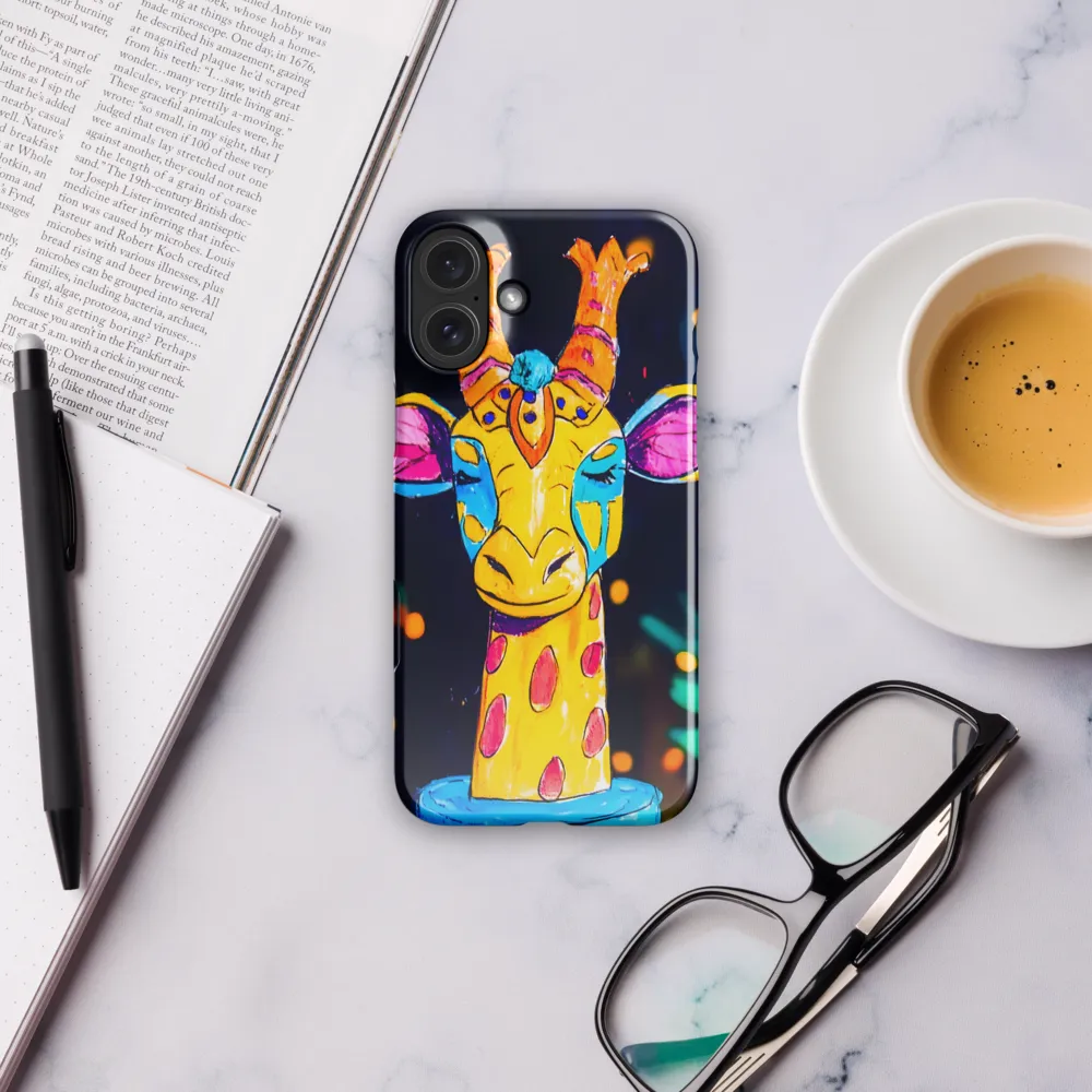 Whimsical Giraffe in Vibrant Colors