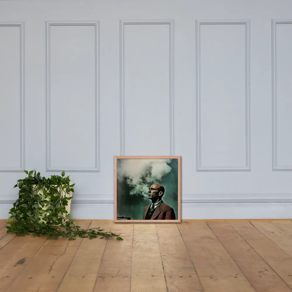 Clouded Thoughts | Poster with Red oak Frame | 18″×18″