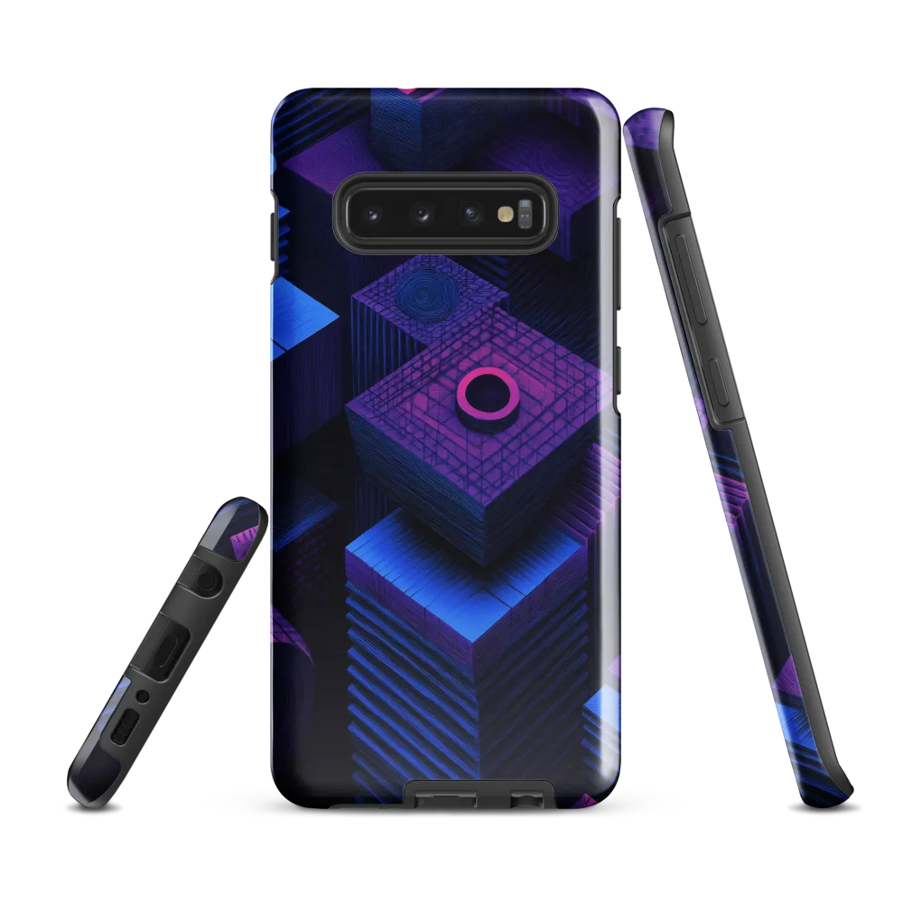 Geometric Dreams in Blue and Purple | Phone Case |  S10 Plus | Tough Case | Glossy