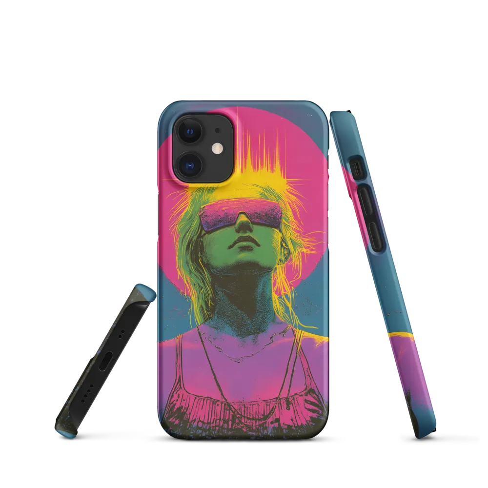 Neon Dreams: Portrait of a Modern Muse | Phone Case |  12 Mini | Snap Case | Matte