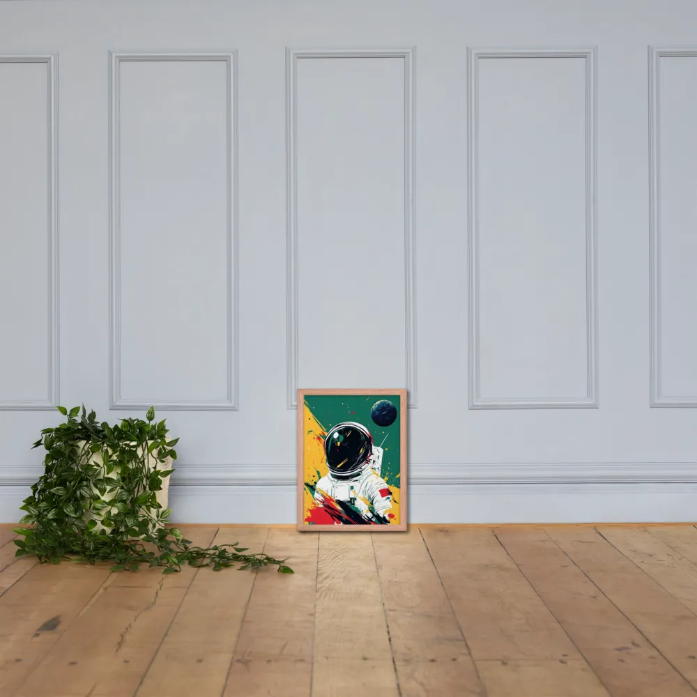 Galactic Explorer: A Modern Odyssey | Poster with Red oak Frame | 12″×16″