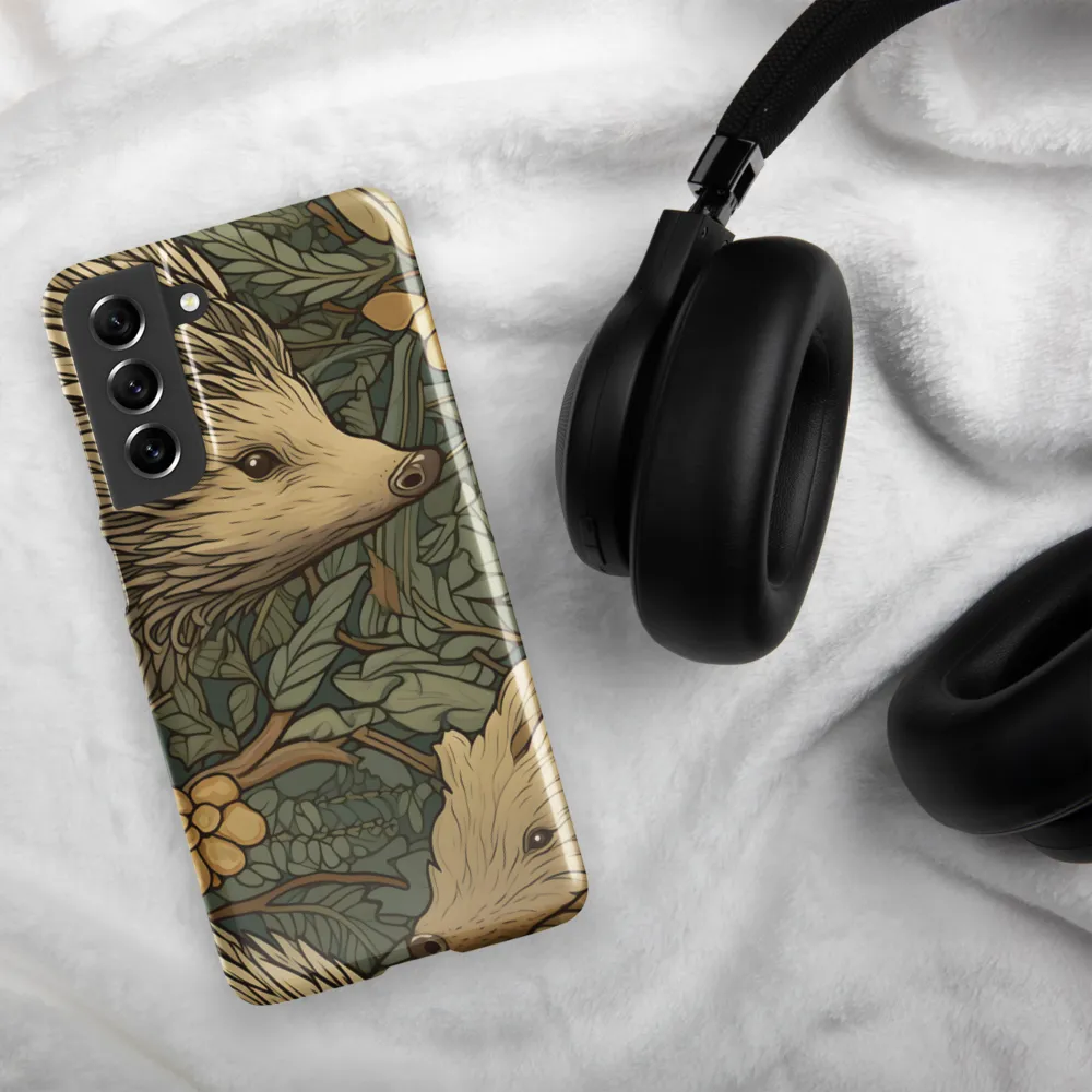 Whimsical Hedgehog Garden | Phone Case |  S21 FE | Snap Case | Glossy