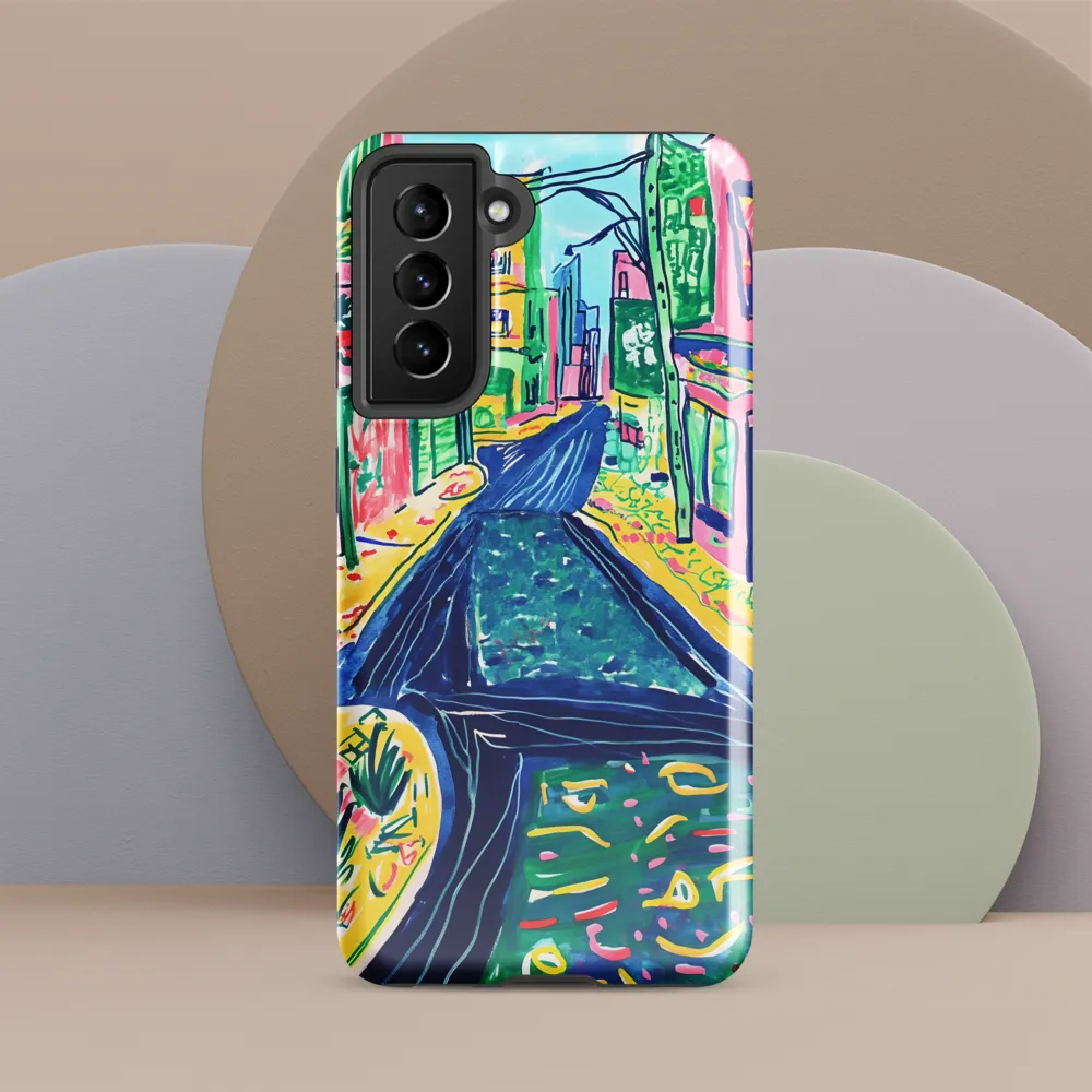 Dreamy Street in Vibrant Hues