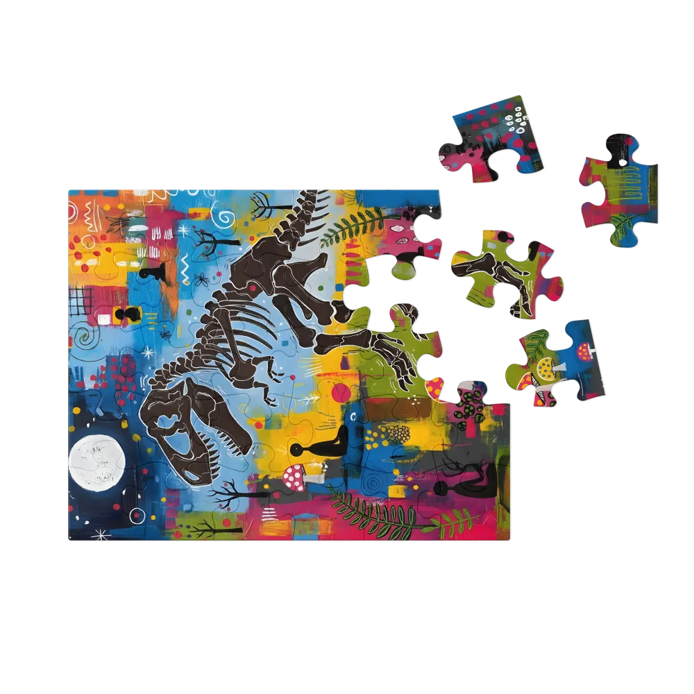 Dinosaur Dreamscape 
 Jigsaw Puzzle in Tin Box
