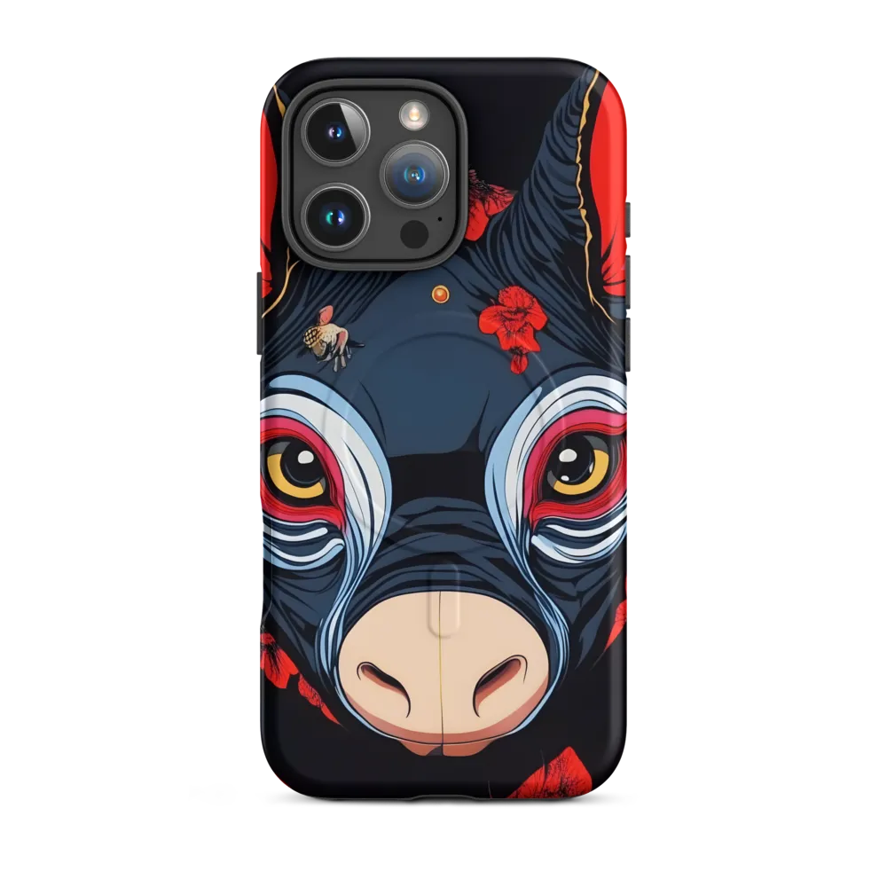 Mystical Bull with Floral Motifs