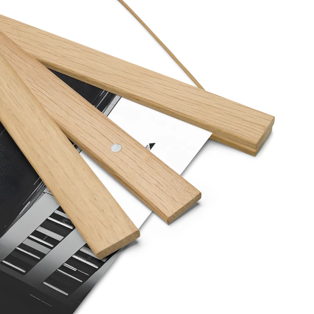 Urban Serenity from Above | Poster With Oak Wood Hanger | 10″×10″