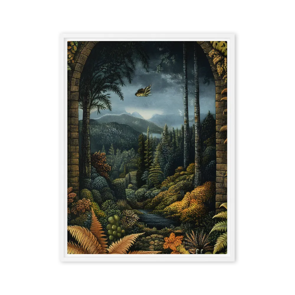 Whispers of the Enchanted Forest | Canvas with White Frame | 24″×32″