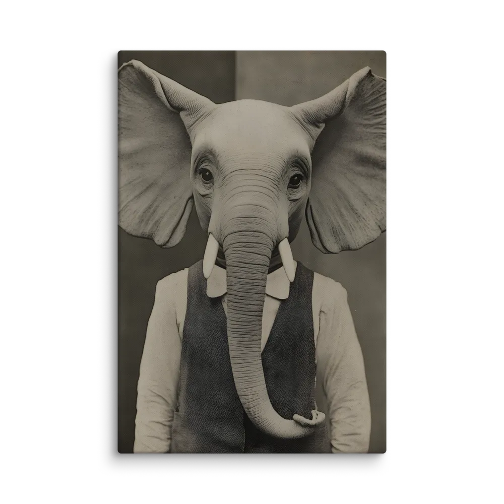 Sepia Elephant Portrait