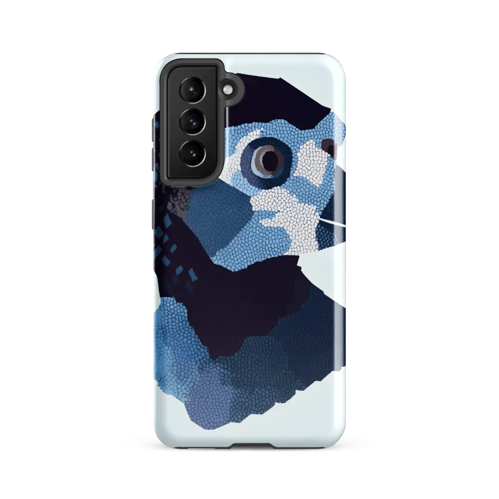 Abstract Avian Portrait in Blue