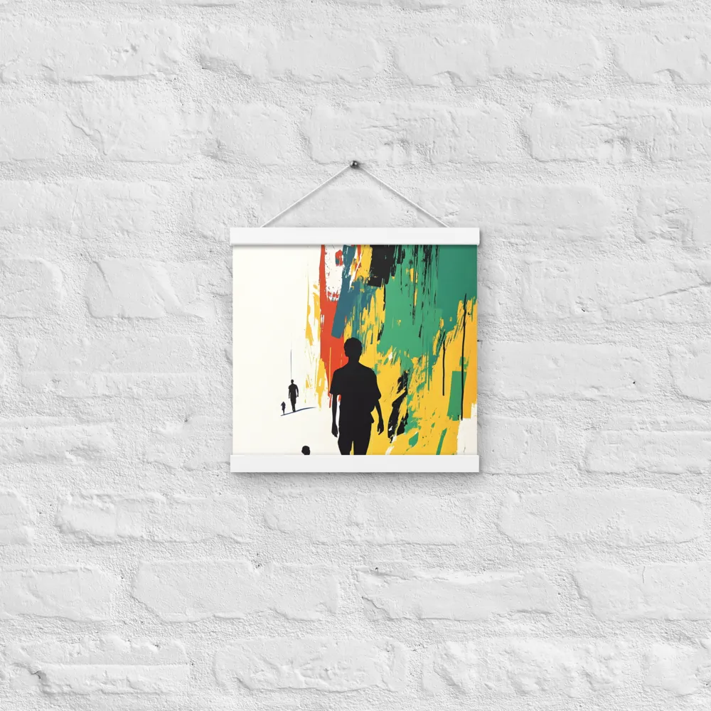 Journey of Silhouettes | Poster With White Wood Hanger | 12″×12″