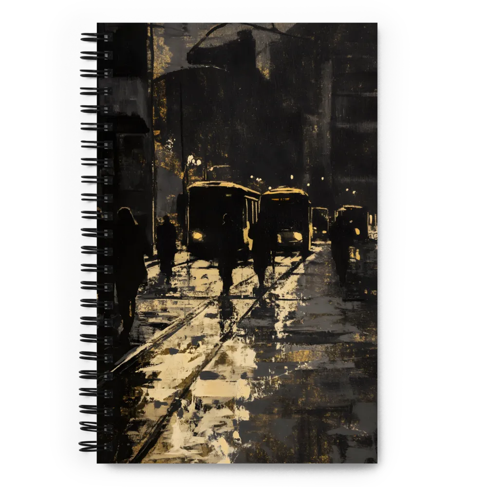 Urban Symphony in Shadows | Spiral Notebook