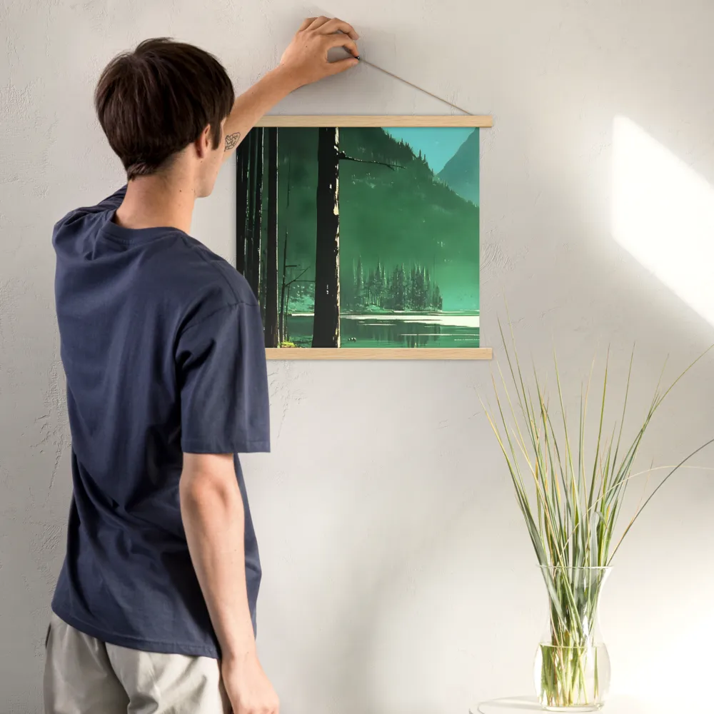 Reflections of Tranquility | Poster With Oak Wood Hanger | 18″×18″