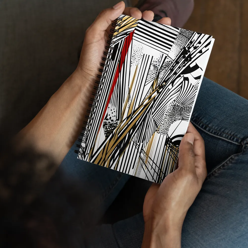 Dynamic Stripes: An Abstract Journey | Spiral Notebook