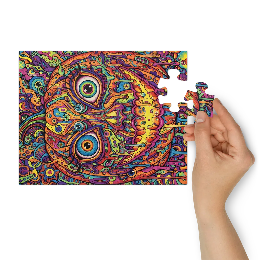 Psychedelic Pumpkin 
 Jigsaw Puzzle in Tin Box