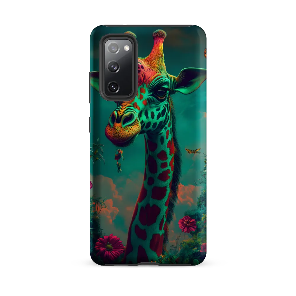 Whimsical Giraffe Among Blossoms
