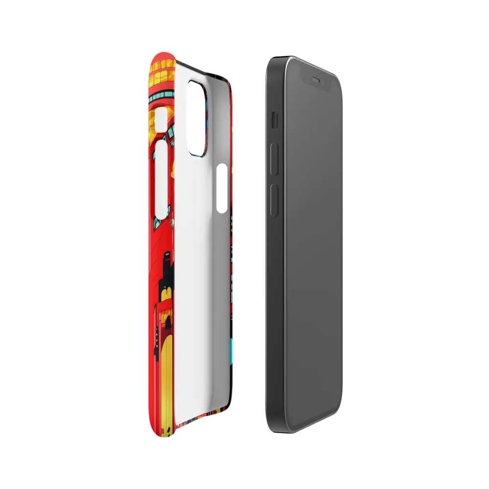 Neon Dreams: A Cyberpunk Cityscape | Phone Case |  12 Mini | Snap Case | Matte