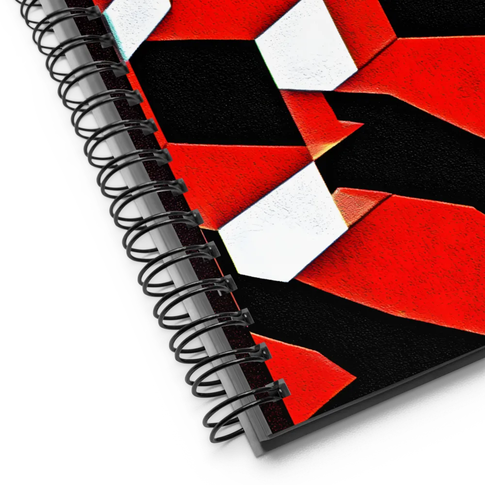 Dynamic Geometric Interplay | Spiral Notebook