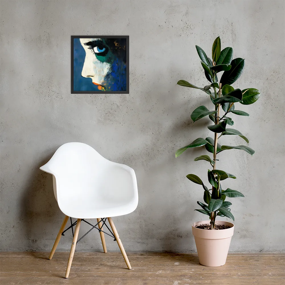 Reflections of Emotion | Poster with Black Frame | 16″×16″
