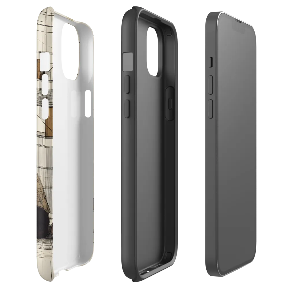 Quiet Reflections in Line | Phone Case |  14 Plus | Tough Case | Matte