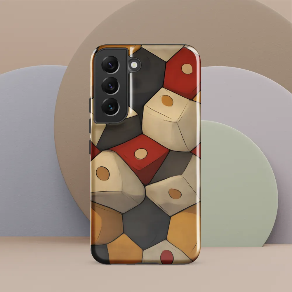 Interlocking Hexagons: An Abstract Dance of Color
