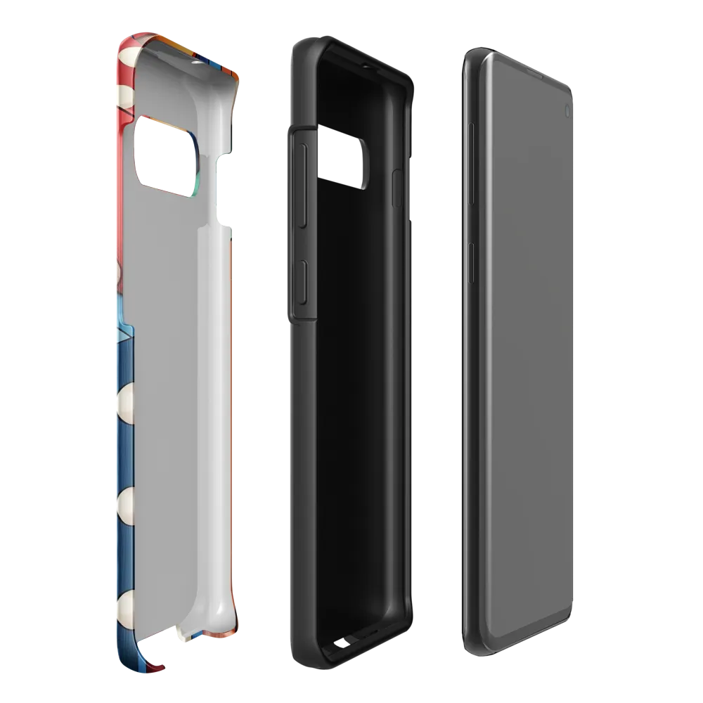 Vivid Geometry: A Playful Arrangement | Phone Case |  S10 Plus | Tough Case | Glossy