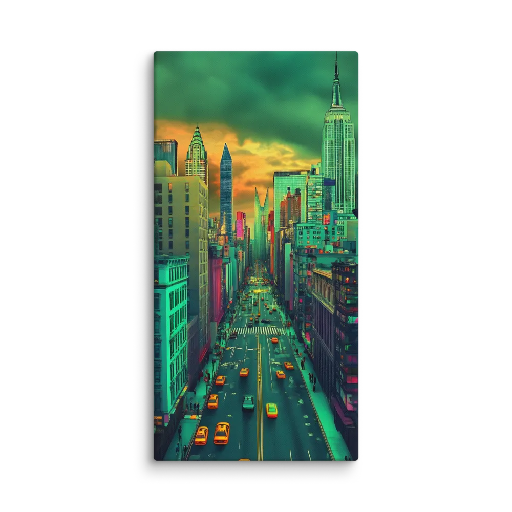 Urban Surrealism: Neon Dreams | Canvas | 30″×60″