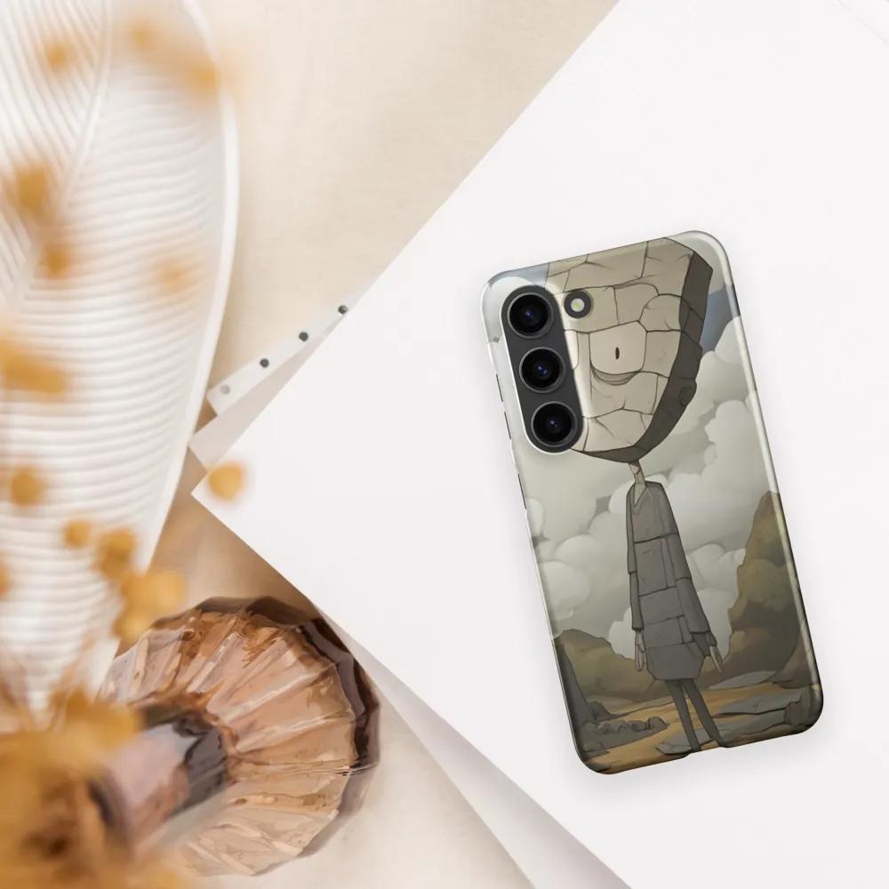 Whimsical Stone Figure in a Rocky Landscape | Phone Case |  S23 | Snap Case | Matte