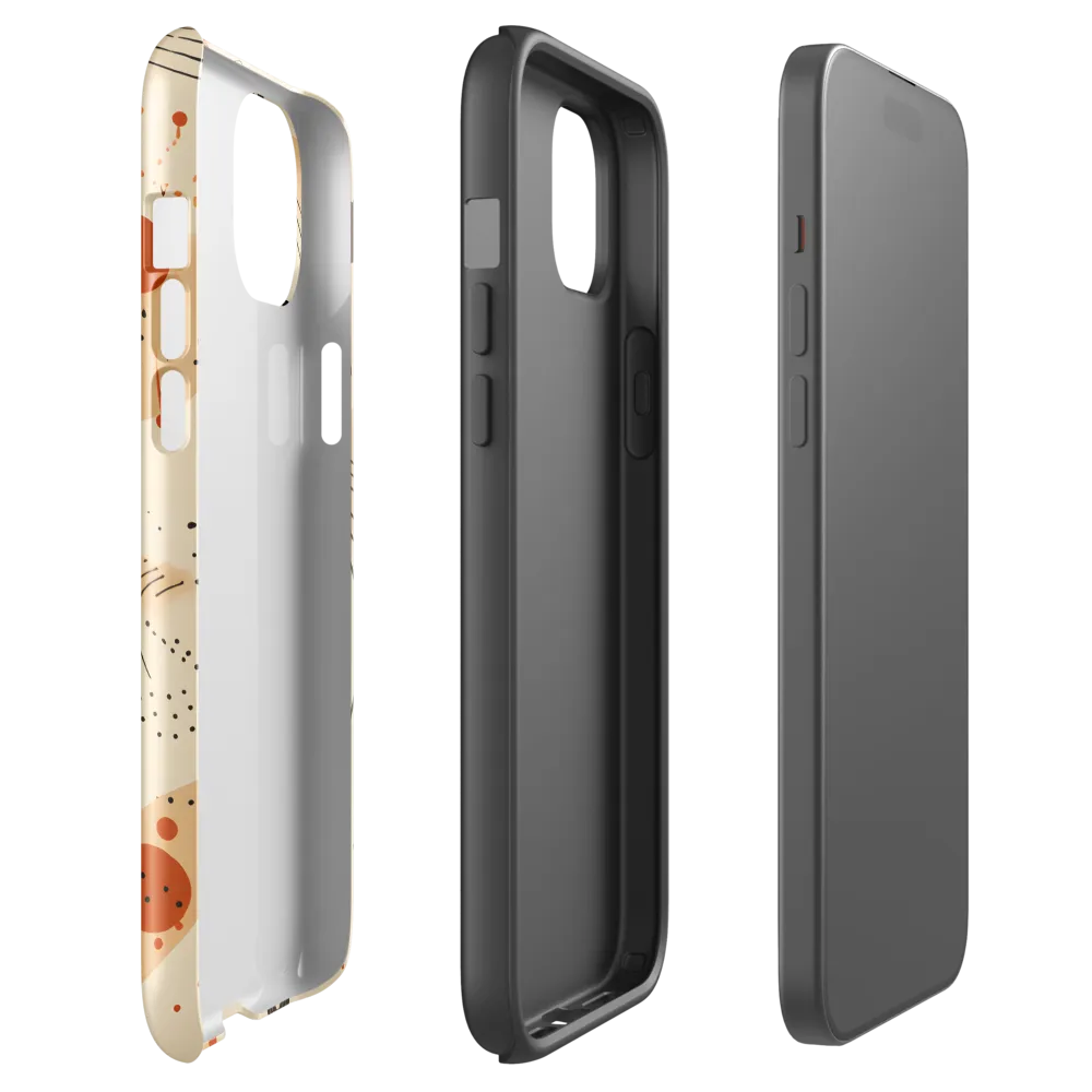 Playful Patterns in Earth Tones | Phone Case |  15 Plus | Tough Case | Glossy