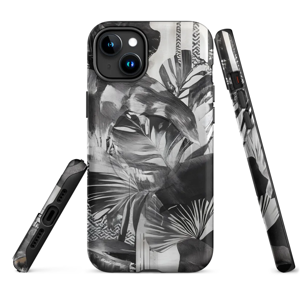 Monochrome Serenity in Tropical Foliage